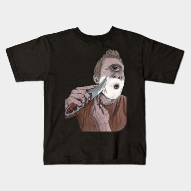 Mythical Cyclops Knife Shave Kids T-Shirt by Helms Art Creations